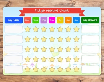 Personalised Dry Wipe Whiteboard Reward Chart