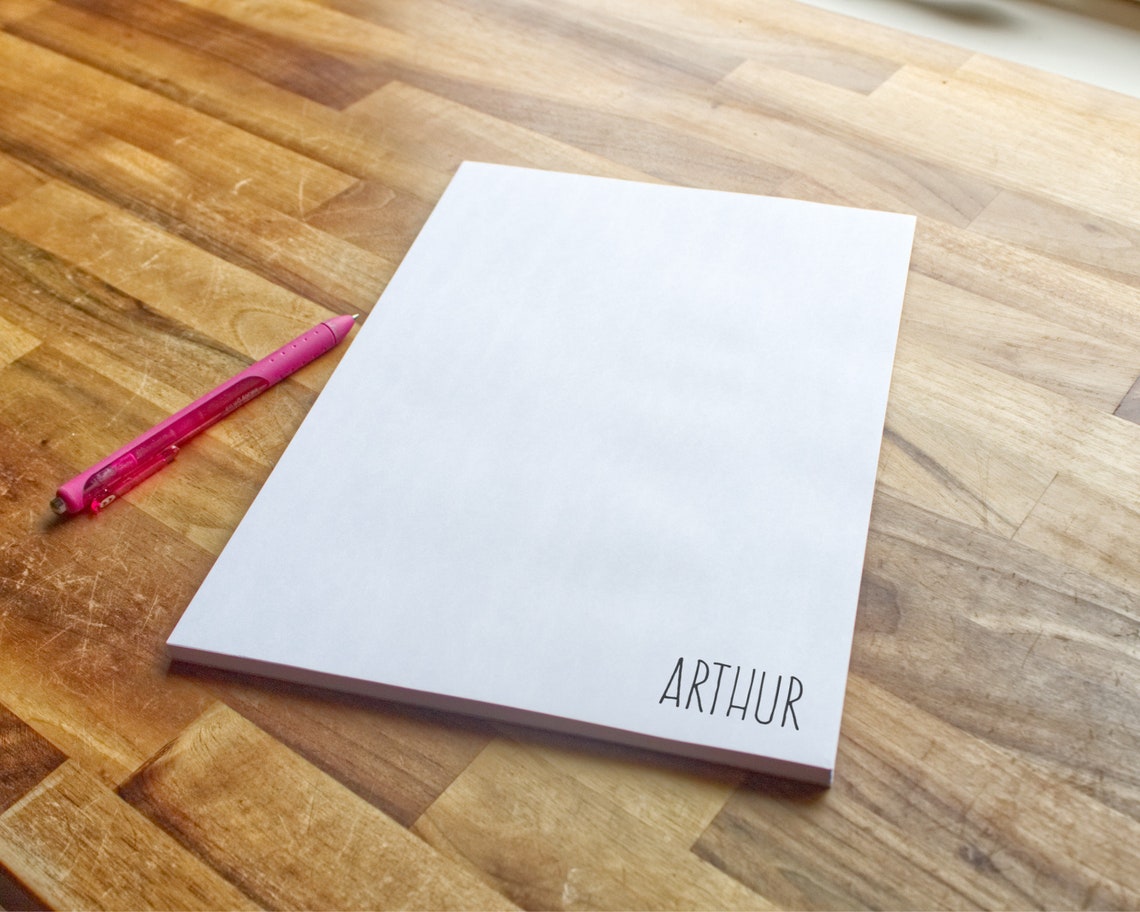 Personalised Notepad With Name Custom Notepad Writing Pad Etsy UK