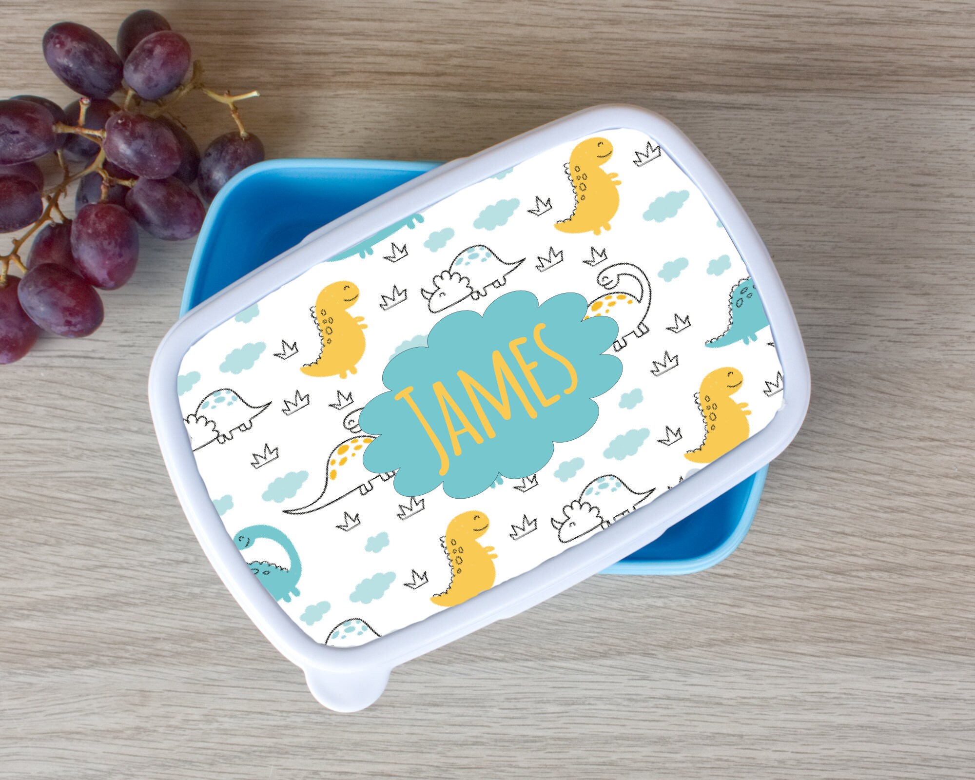 Child's Personalised Dinosaur Lunch Box Back to School | Etsy