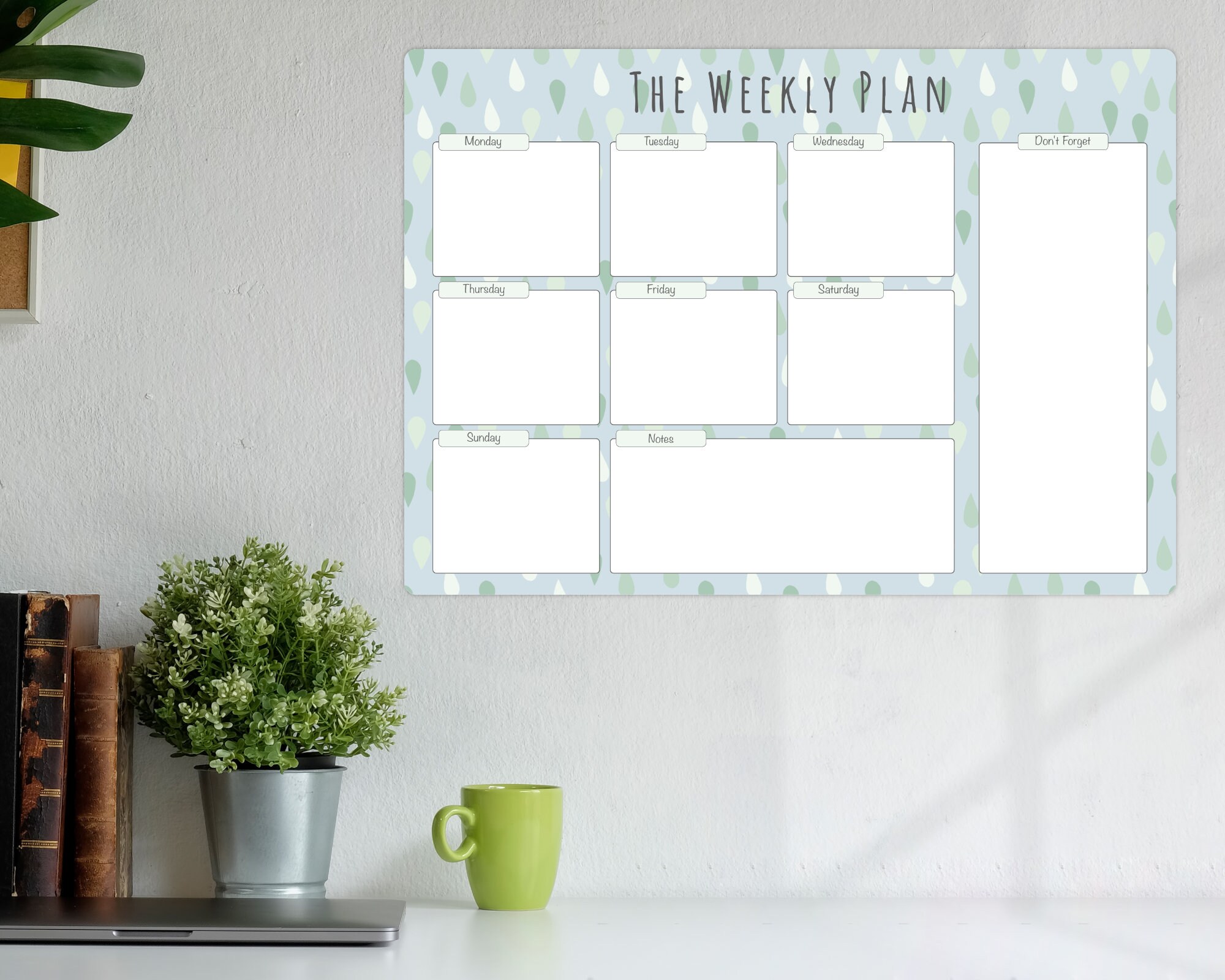 Personalised Weekly Wall Planner Whiteboard Large A3 Dry Wipe Etsy