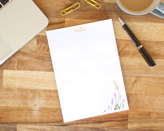 Floral Tear-Off A5 Notepad A5 desk pad memo pad To-Do list