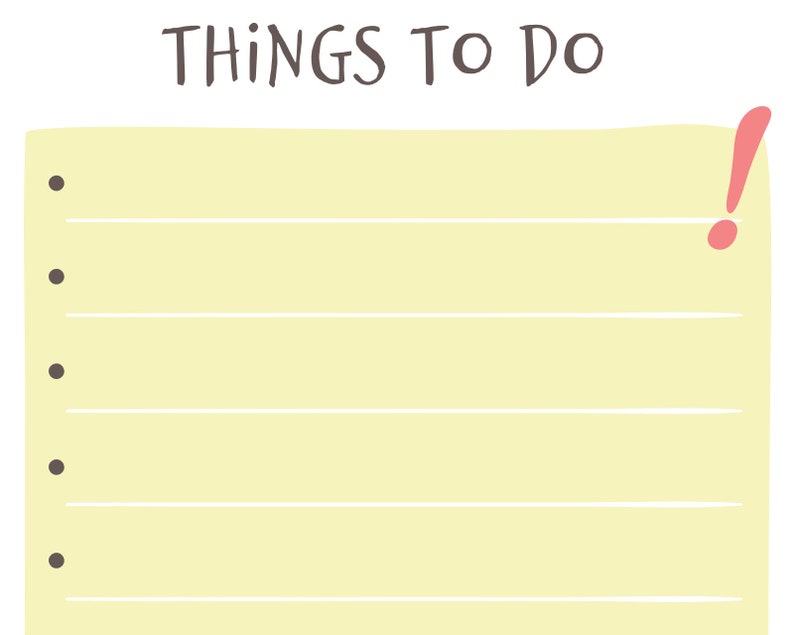 Things to Do Dry Erase Whiteboard. Reusable Todo List With Etsy UK