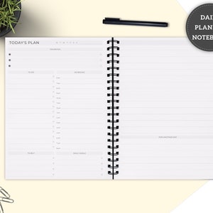 Personalised Daily Planner Notebook, Wire Bound Daily Organiser, Productivity Planner A5 or A4  Notebook