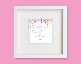 Confetti in a picture frame