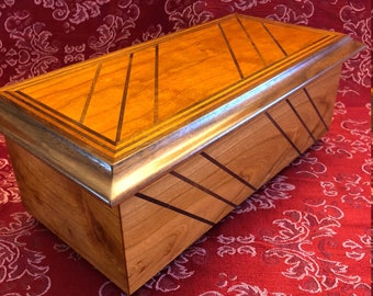 Handmade Wooden Jewelry Box - Cherry Wood Keepsake Box, Trinket Box - GIFT IDEA
