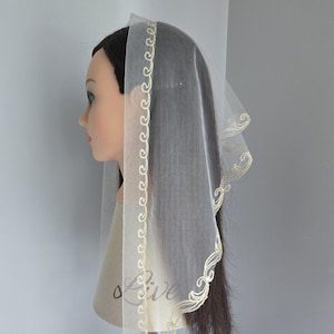 Kosinki in pizzo beige: sciarpa da preghiera della chiesa slava