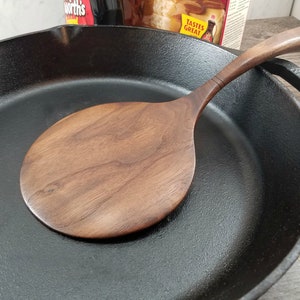 Hand Made Wooden Walnut Pancake Spatula, #023-W