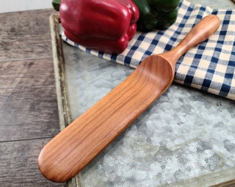 Hand Made Wooden Cherry Spurtle, Wooden Spatula,  #026-C