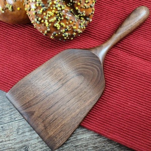 Walnut Wooden Spatula, Short Handle Cookie Spatula, Wooden Kitchen Utensils, Wooden Kitchen Spatula, Gourmet Kitchenware, #031-W