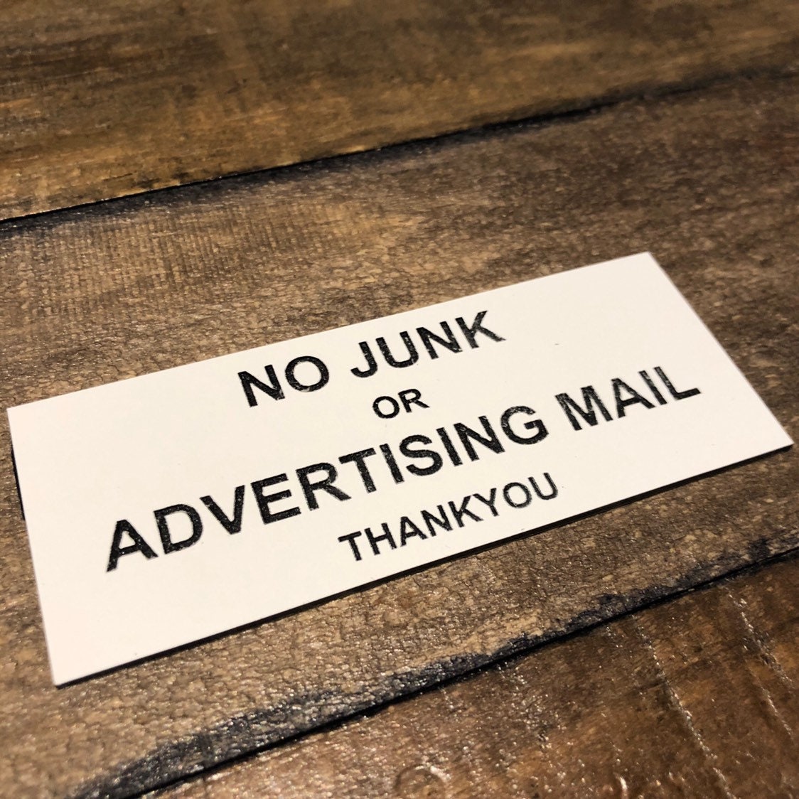 No Junk or Advertising Mail - Thankyou - Engraved Plaque ...