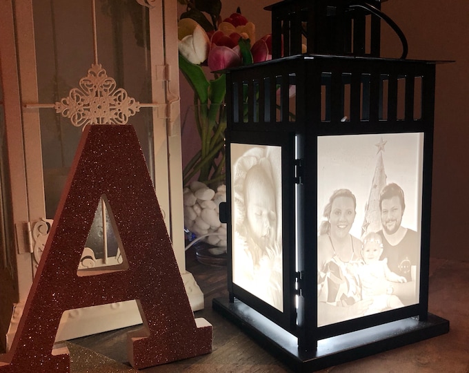 Featured listing image: Personalised Lithophane Large LED Photo Lantern