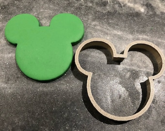 Cortador de galletas y fondant con la cabeza de Mickey Mouse - Cortadores de galletas impresos en 3D a medida
