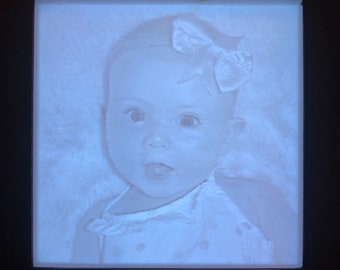 Personalised 3D Printed Lithophane LED Photo Cube Lamp