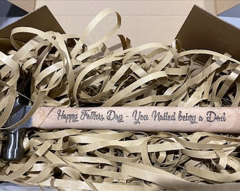 Personalised Laser Engraved Hammer - Wedding , Housewarming , Bucks , Fathers Day , Birthday , Builder , Gift