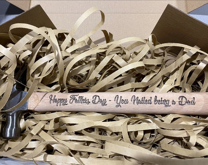 Featured listing image: Personalised Laser Engraved Hammer - Wedding , Housewarming , Bucks , Fathers Day , Birthday , Builder , Gift