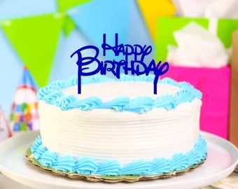 Personalised Disney Font Happy Birthday Cake Topper - Custom Laser Cut Acrylic Personalized Decoration | Birthday | Celebration | Cake