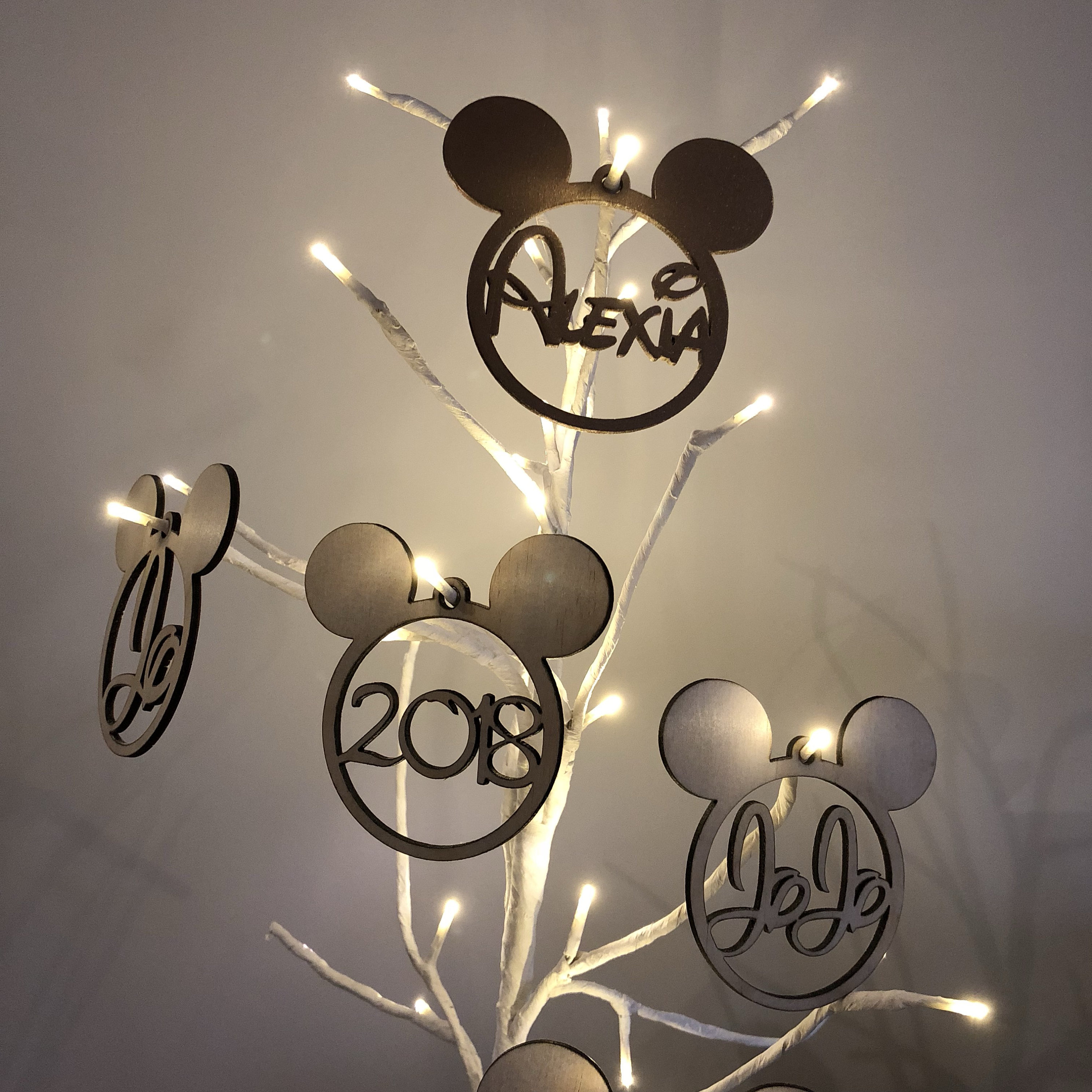 Personalised Mickey Mouse Christmas Bauble Ornament - Disney Inspired ...