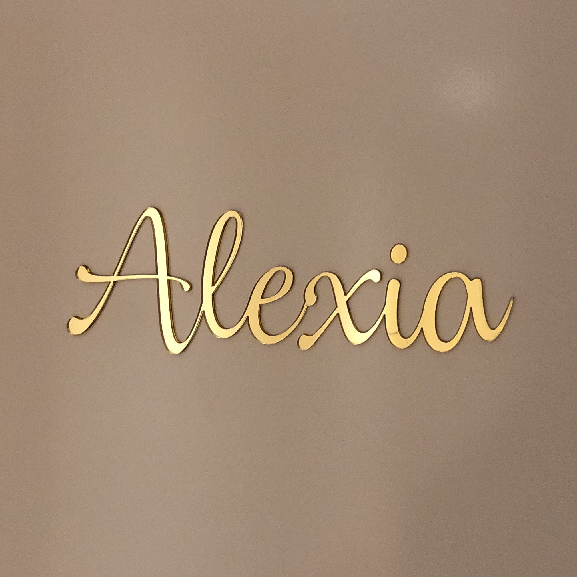 Acrylic Name Wall Decoration Personalised Custom, Script Plaque