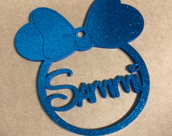 Personalised Mickey & Minnie Mouse Bauble Ornament - Custom Name | Decoration