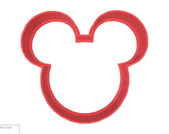 Cortador de galletas y fondant con orejas de Mickey Mouse - Cortadores de galletas impresos en 3D personalizados
