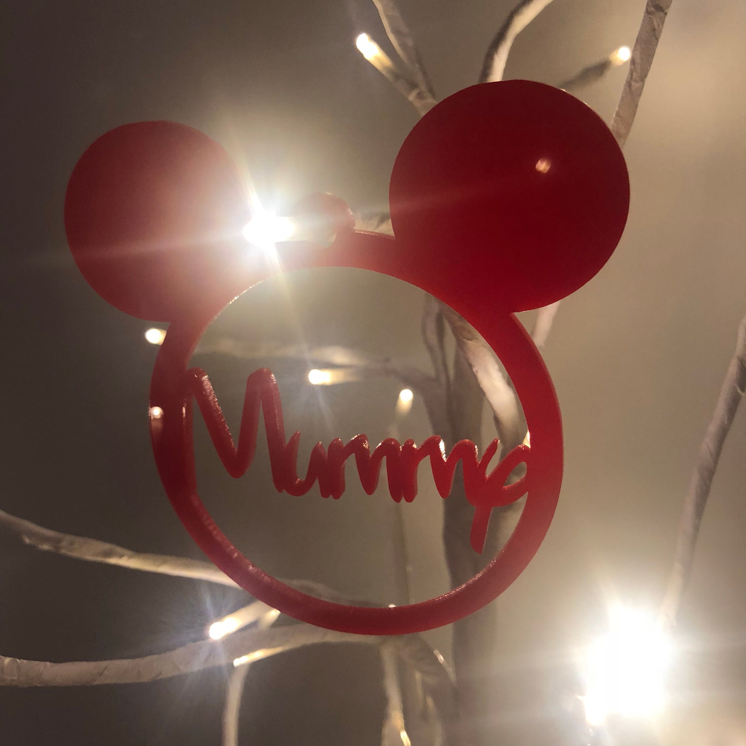 Personalised Mickey & Minnie Mouse Bauble Ornament Custom - Etsy Australia