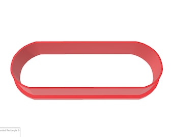 Cortador rectangular redondeado para galletas, fondant y arcilla polimérica / Cortadores de formas personalizadas impresos en 3D