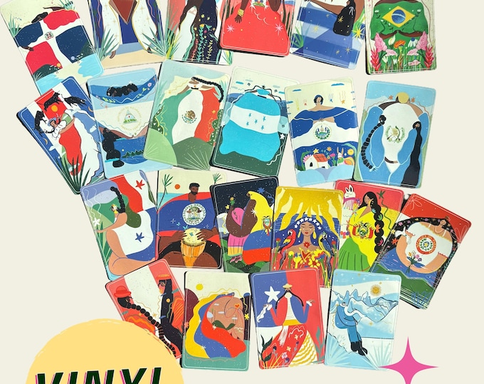 Featured listing image: Vinyl Sticker | Latin American Flags