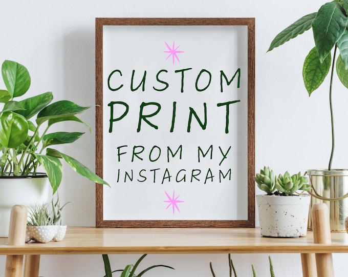 Featured listing image: Custom Art Print From Instagram @LazyBeamArte