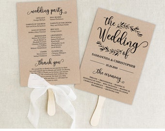 wedding fan template etsy fan wedding programs templates