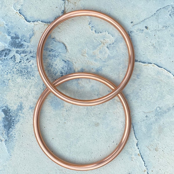 Rebozo Aluminium Sling Rings  (Hand Buffed) - Rose Gold