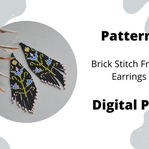 Flirty Fringe & Brick Stitch Earrings Kit, Mint/Blue/Purple - Jill