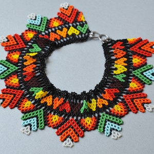 Beaded necklace, rainbow necklace, Gift for wife