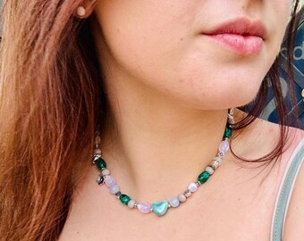 50cm Genuine Freshwater Pearl Bead Chain Necklace - Handmade, Silver Plated