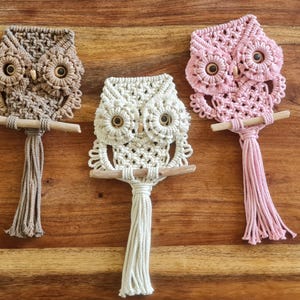 Makramee-Eule – Handgefertigte Wanddekoration für einen Hauch von Boho-Stil