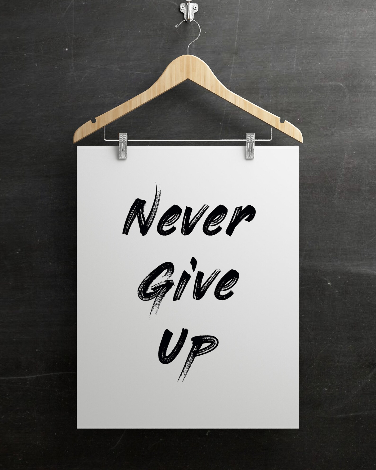 Never Give Up Printable Poster Digital Download Poster - Etsy