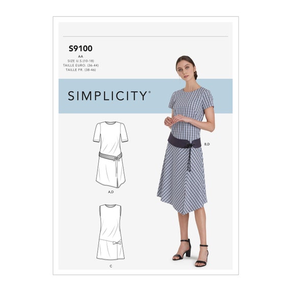 Simplicity Sewing Pattern S9100 Misses' Women's Dress | Etsy