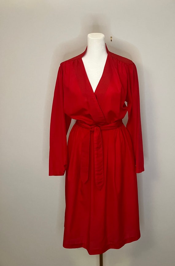 Vintage 70's Cherry Red  Dress - image 2