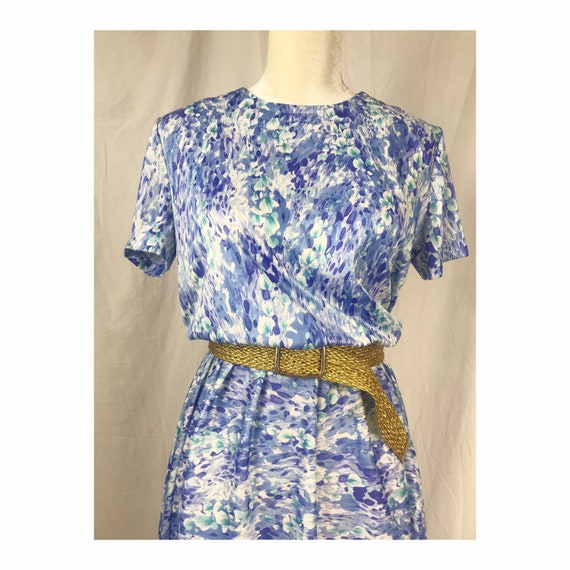 Vintage 60's/70's Watercolor House Dress - image 5