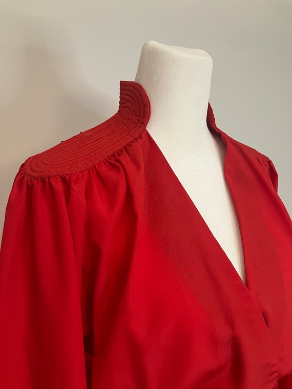 Vintage 70's Cherry Red  Dress