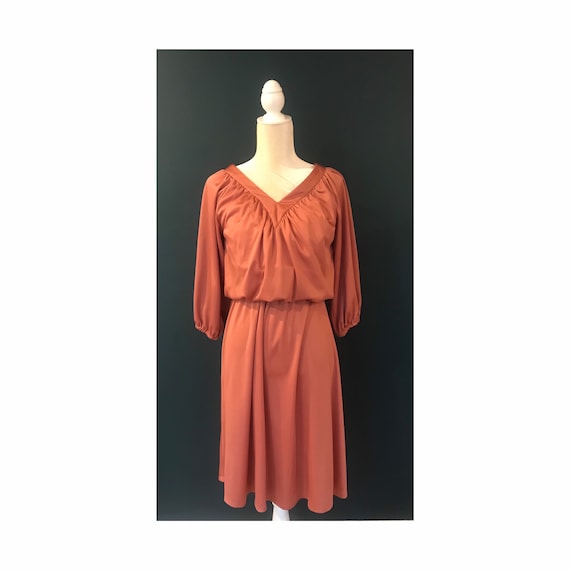 Vintage 70's Dusty Rose Dress-Studio 54 - image 1