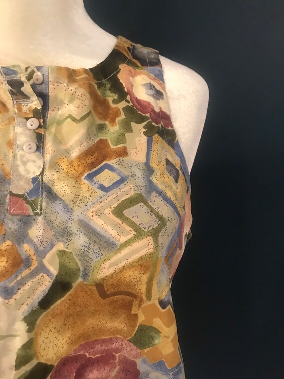 Vintage 90’s Silk Patterned Tank - image 4