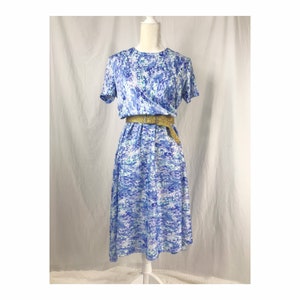 60 年代 / 70 年代のヴィンテージ水彩画ハウスドレス