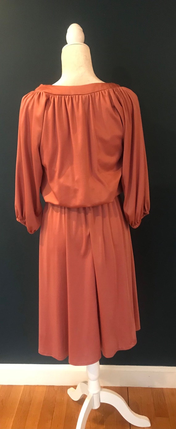 Vintage 70's Dusty Rose Dress-Studio 54 - image 4