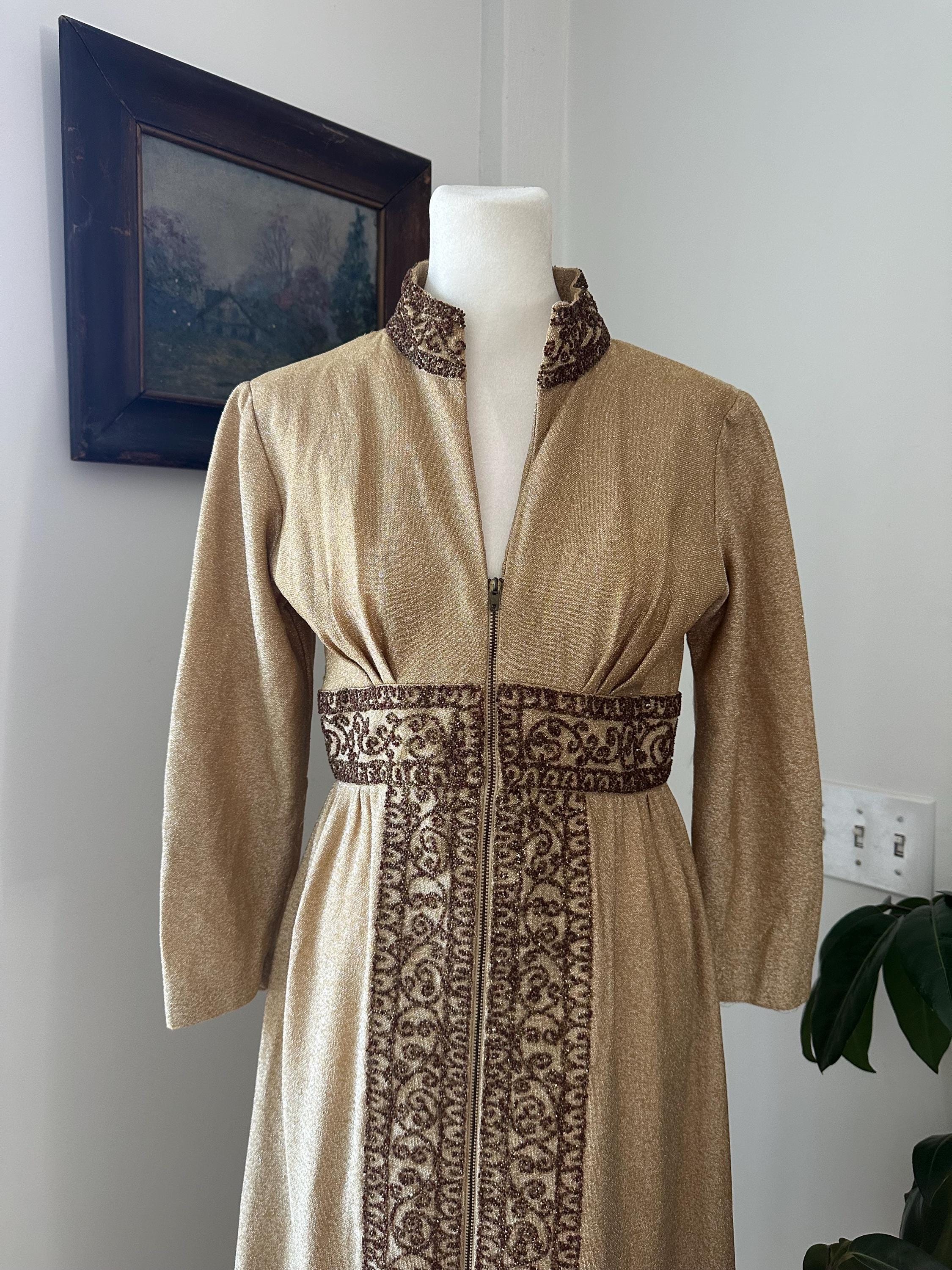 gold old hollywood dress Any Old Iron Rainbow Fringe Dress