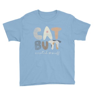 Cat Butt Scratch and Sniff Youth Short Sleeve T-Shirt image 7