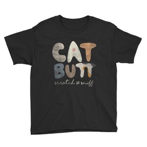 Cat Butt Scratch and Sniff Youth Short Sleeve T-Shirt image 2