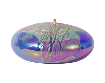 Glasshouse 1987 Signed Art Glass Oil Lamp