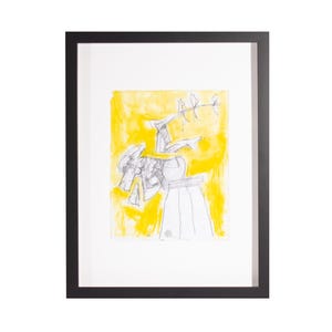 James L. Bruch Abstract Mixed Media Drawing