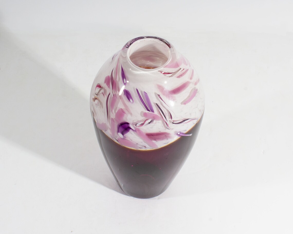 Fire River Art Glass Patrick Mullen 1991 Vase Etsy