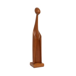 Danish Mid-Century Teak Wood Sculpture of a Figure